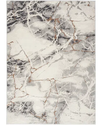 Nourison Home Elation Etn13 4'x6' Area Rug In Ivory,gray