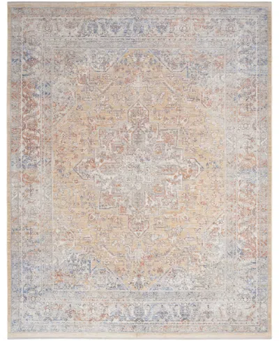 Nourison Home Elegant Heirlooms Elh01 7'10"x10' Area Rug In Gray,gold