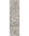 Nourison Home Exhale Exl01 2'2"x7'6" Runner Area Rug In Silver