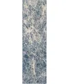 Nourison Home Exhale Exl02 2'2"x7'6" Runner Area Rug In Navy,ivory