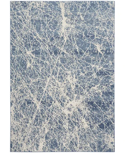 Nourison Home Exhale Exl02 5'3"x7'3" Area Rug In Navy,ivory