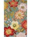 Nourison Home Fantasy Fa18 3'6"x5'6" Area Rug In Aqua