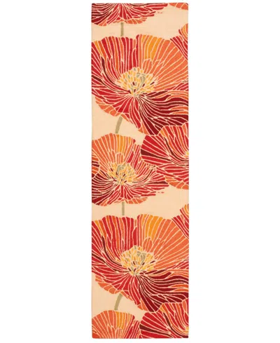 Nourison Home Fantasy Fa24 2'3"x8' Runner Area Rug In Red