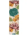 Nourison Home Fantasy Fa26 2'3"x8' Runner Area Rug In Ivory