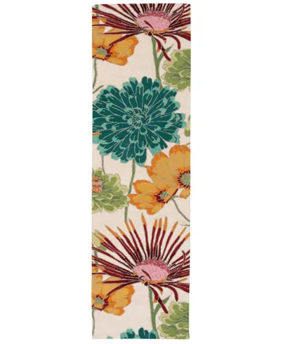Nourison Home Fantasy Fa26 2'3"x8' Runner Area Rug In Ivory