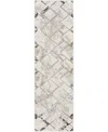 Nourison Home Glitz Glz02 2'3"x7'6" Runner Area Rug In Ivory,gray