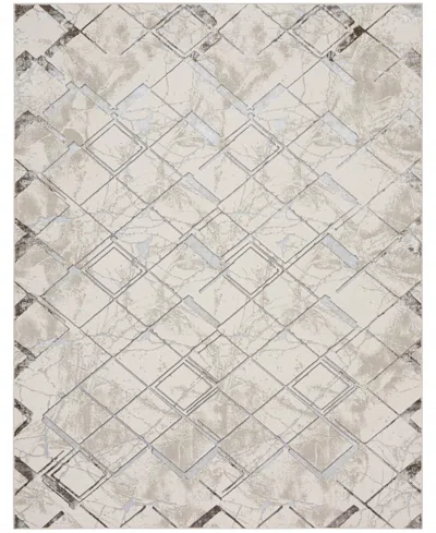 Nourison Home Glitz Glz02 7'10"x9'10" Area Rug In Ivory,gray