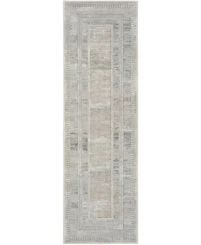 Nourison Home Glitz Glz07 2'3"x7'6" Runner Area Rug In Ivory