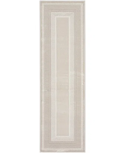 Nourison Home Glitz Glz07 2'3"x7'6" Runner Area Rug In Ivory