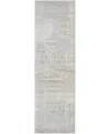Nourison Home Glitz Glz09 2'3"x7'6" Runner Area Rug In Silver