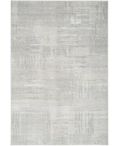 Nourison Home Glitz Glz09 5'3"x7'3" Area Rug In Silver