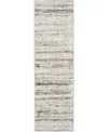 Nourison Home Glitz Glz10 2'3"x7'6" Runner Area Rug In Cream,gray