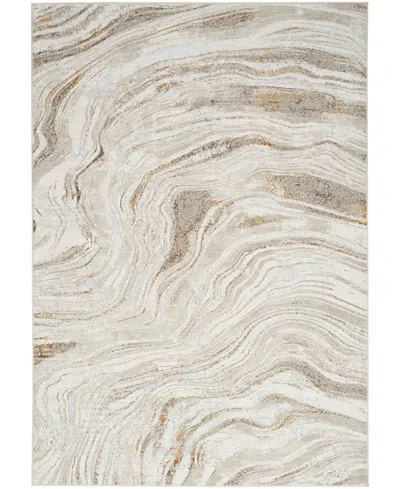 Nourison Home Glitz Glz22 3'11"x5'11" Area Rug In Gray,gold