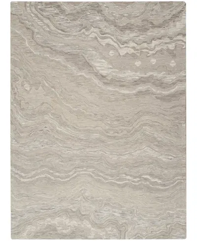 Nourison Home Graceful Gru01 7'9"x9'9" Area Rug In Gray