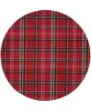 Nourison Home Grafix Grf03 5'3"x5'3" Round Area Rug In Red
