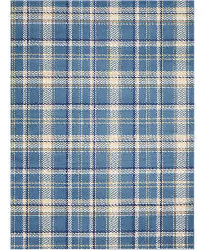 Nourison Home Grafix Grf03 5'3"x7'3" Area Rug In Blue