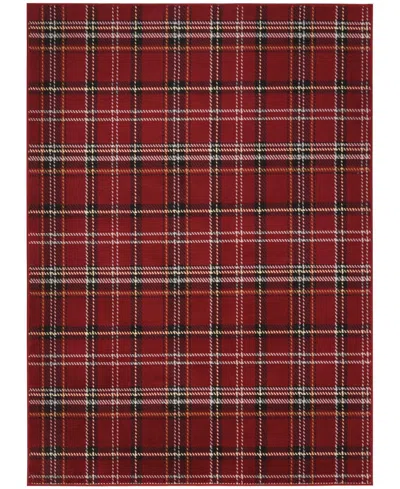 Nourison Home Grafix Grf03 5'3"x7'3" Area Rug In Red