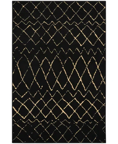 Nourison Home Grafix Grf04 3'9"x5'9" Area Rug In Black