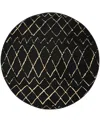 Nourison Home Grafix Grf04 5'3"x5'3" Round Area Rug In Black