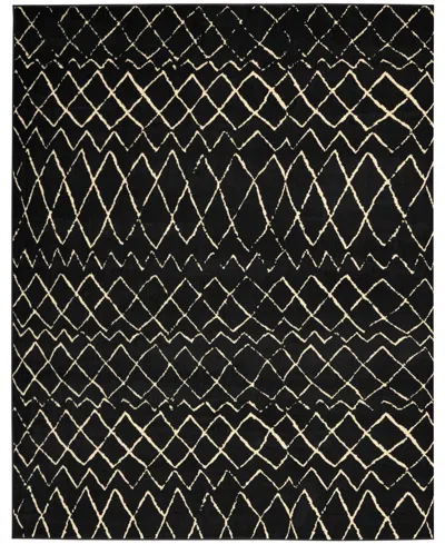 Nourison Home Grafix Grf04 7'10"x9'10" Area Rug In Black