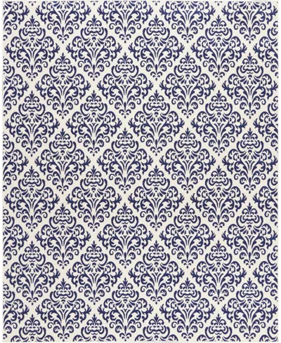 Nourison Home Grafix Grf06 7'10"x9'10" Area Rug In White,blue