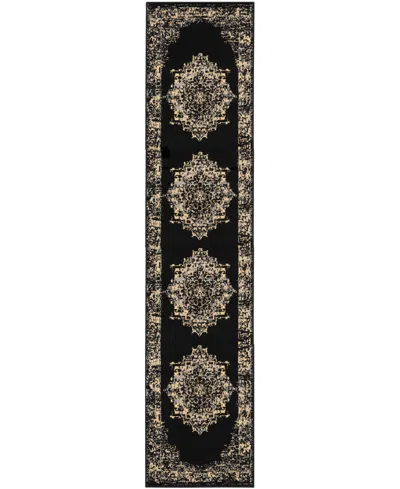 Nourison Home Grafix Grf14 2'3"x12' Runner Area Rug In Black