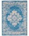 Nourison Home Grafix Grf14 3'9"x5'9" Area Rug In Blue