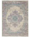 Nourison Home Grafix Grf14 3'9"x5'9" Area Rug In Ivory,pink