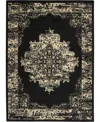 Nourison Home Grafix Grf14 5'3"x7'3" Area Rug In Black