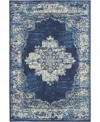 Nourison Home Grafix Grf14 5'3"x7'3" Area Rug In Blue