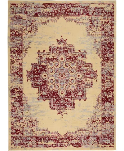 Nourison Home Grafix Grf14 5'3"x7'3" Area Rug In Cream,red