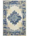 Nourison Home Grafix Grf14 6'x9' Area Rug In Blue,white