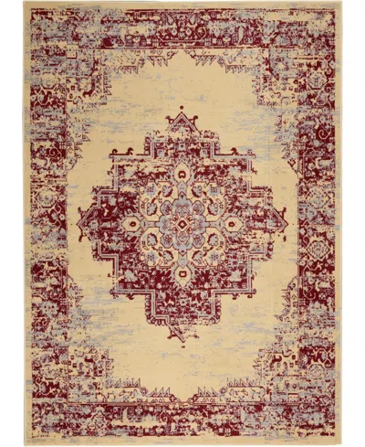 Nourison Home Grafix Grf14 6'x9' Area Rug In Cream,red