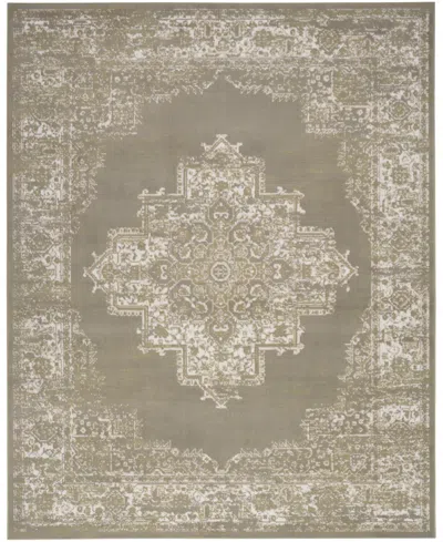 Nourison Home Grafix Grf14 7'10"x9'10" Area Rug In Olive