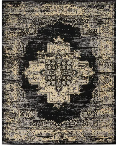 Nourison Home Grafix Grf14 7'x10' Area Rug In Black