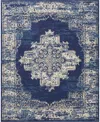 Nourison Home Grafix Grf14 7'x10' Area Rug In Blue