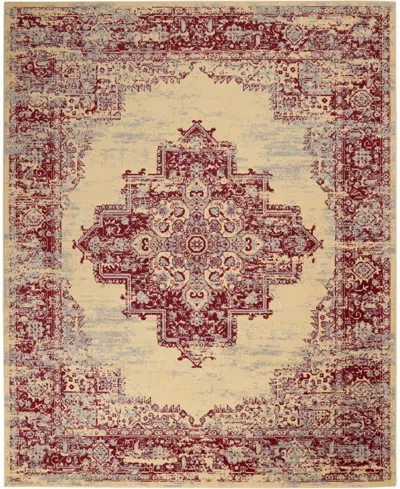 Nourison Home Grafix Grf14 7'x10' Area Rug In Cream,red