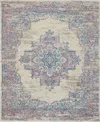 Nourison Home Grafix Grf14 7'x10' Area Rug In Ivory,pink