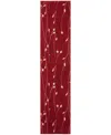 Nourison Home Grafix Grf15 2'3"x10' Runner Area Rug In Red
