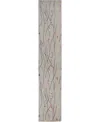 Nourison Home Grafix Grf15 2'3"x12' Runner Area Rug In Gray