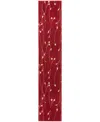 Nourison Home Grafix Grf15 2'3"x12' Runner Area Rug In Red