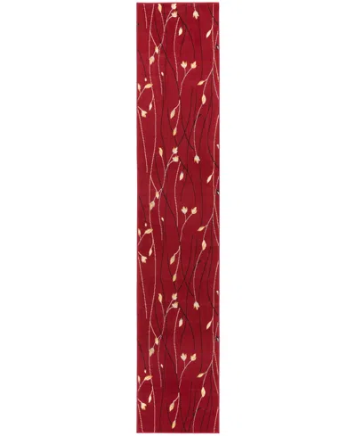 Nourison Home Grafix Grf15 2'3"x12' Runner Area Rug In Red