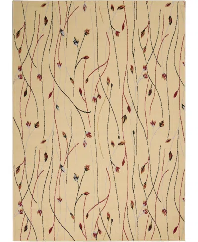 Nourison Home Grafix Grf15 3'9"x5'9" Area Rug In Cream