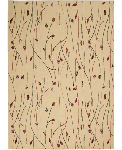 Nourison Home Grafix Grf15 5'3"x7'3" Area Rug In Cream