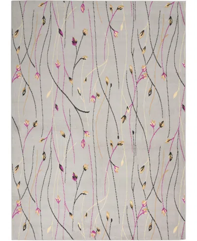 Nourison Home Grafix Grf15 5'3"x7'3" Area Rug In Gray