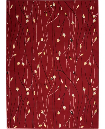 Nourison Home Grafix Grf15 5'3"x7'3" Area Rug In Red