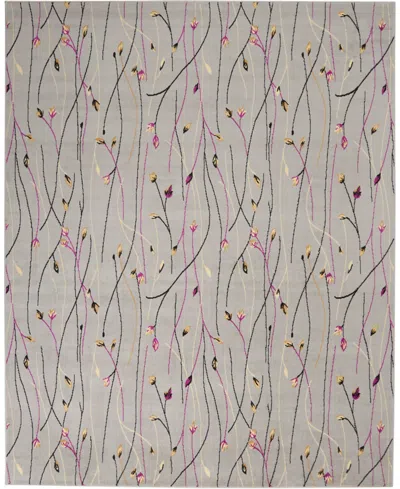 Nourison Home Grafix Grf15 7'10"x9'10" Area Rug In Gray
