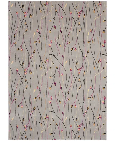 Nourison Home Grafix Grf15 7'x10' Area Rug In Gray