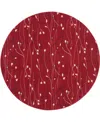 Nourison Home Grafix Grf15 8'x8' Round Area Rug In Red