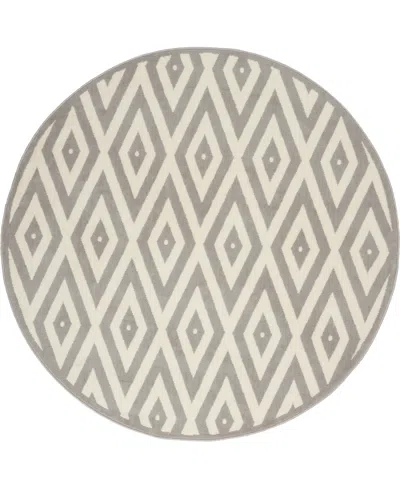 Nourison Home Grafix Grf18 5'3"x5'3" Round Area Rug In Multi